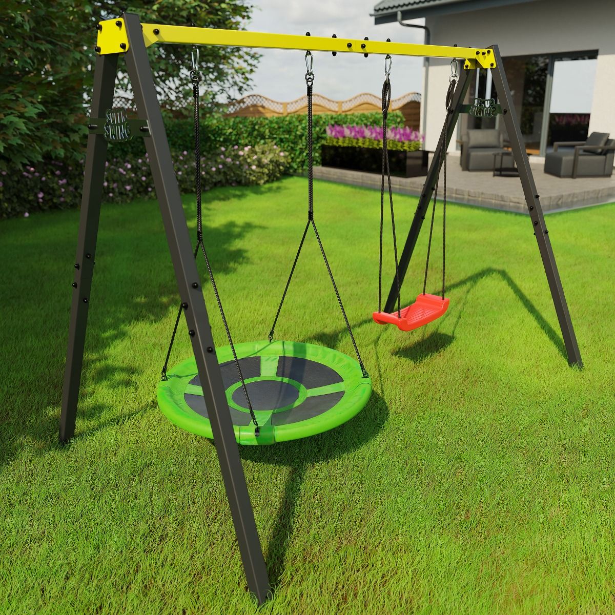 Balançoire Enfant Jardin Avec Balançoire nid et Balançoire