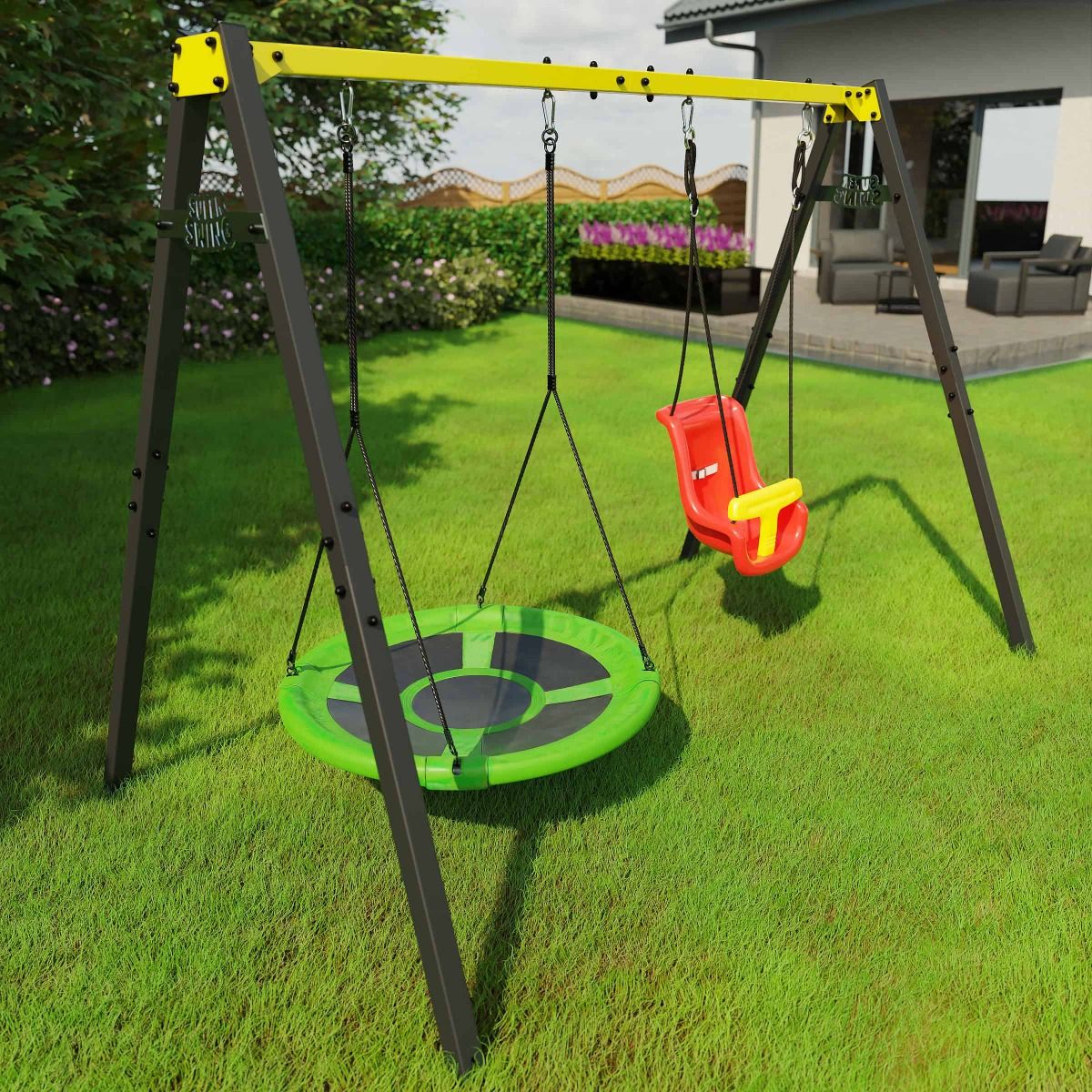 Balançoire enfant Outdoor avec balançoire nid et balançoire bébé